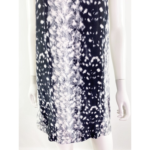 Joie WEAVER Gray Snow Leopard Silk Shift Dress - Picture 6 of 9